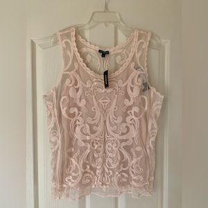 Express label Ladies size L- lace soft pink 2 piece camisole